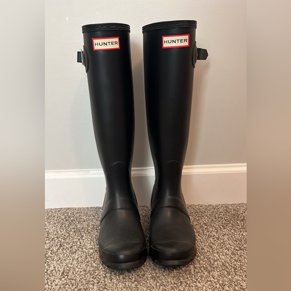 Women’s Tall Hunter Boots - Black Matte - Picture 1 of 4